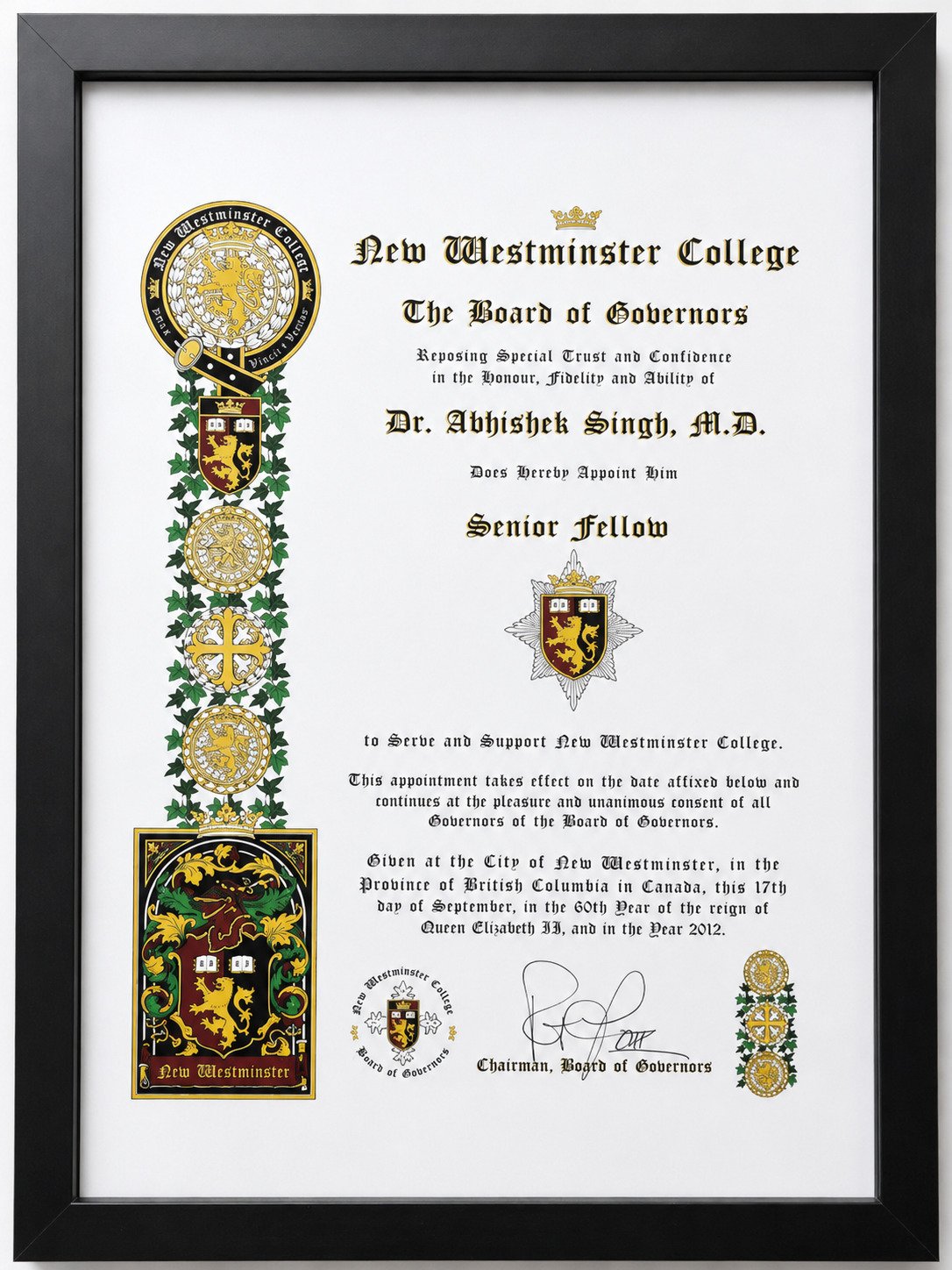 Senior Fellow Appointment