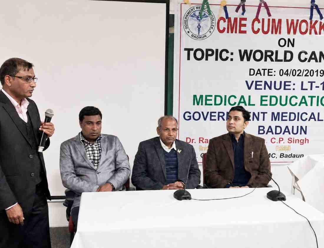 World Cancer Day CME cum Workshop at Govt. Medical College, Badaun